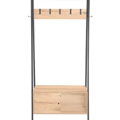 Eteishylly Home4You HANNES 84x40xK180 cm, rustiikkinen melamiini, ruskea