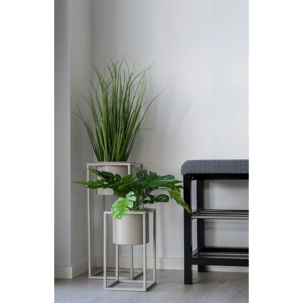 Eteispenkki/kenkäteline House Nordic Padova, 100cm, pehmusteella, harmaa/musta