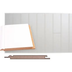 Helmipaneeli Maler 10x120x2070mm MDF ympäripontattu valkoinen