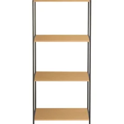 Hylly Home4You HARPER 50x30xK110,5 cm, saarni/musta