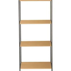 Hylly Home4You HARPER 50x30xK110,5 cm, saarni/musta