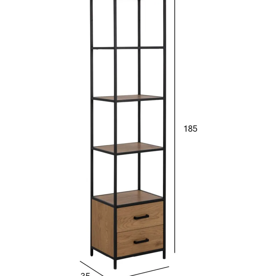Hylly Home4You SEAFORD 42x35xK185 cm, luonnonväri, beige