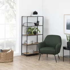 Hylly Home4You SEAFORD 77x35xK150 cm, tammi, ruskea
