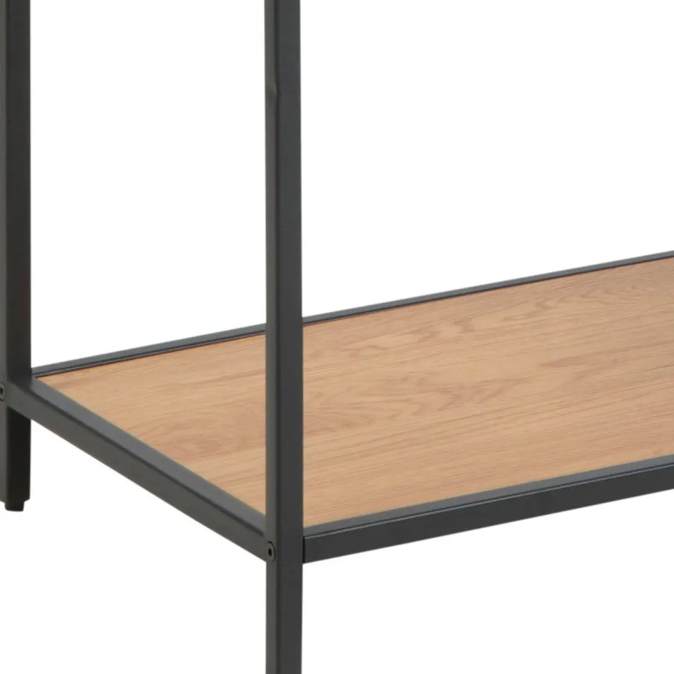 Hylly Home4You SEAFORD 77x35xK185 cm, villi tammi, ruskea