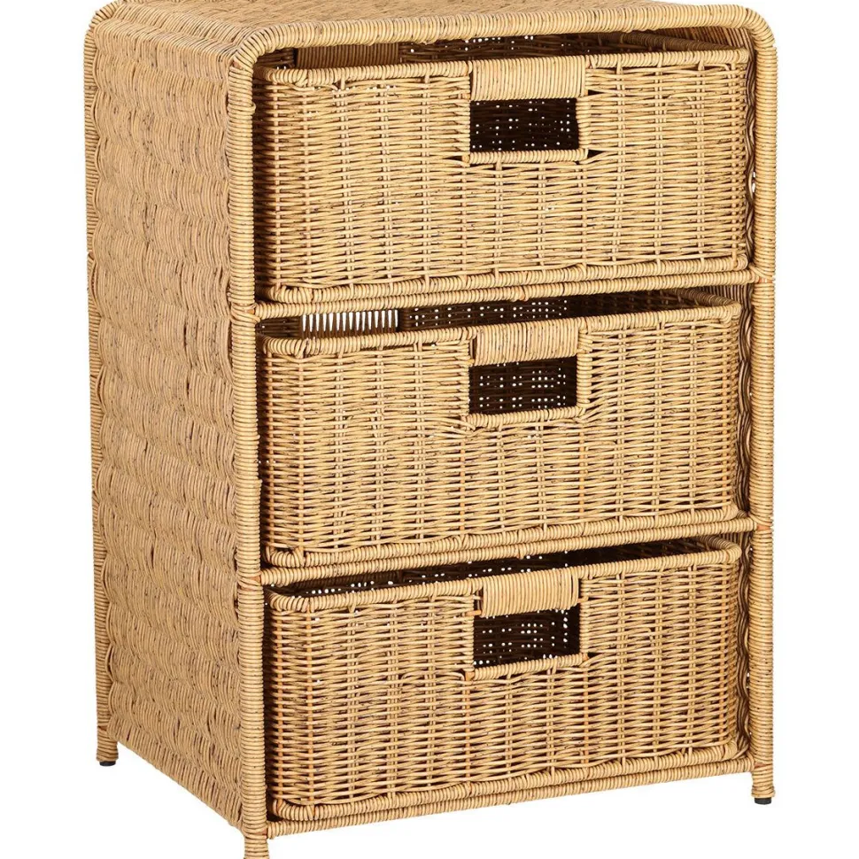 Hylly 3 korilla Home4You BASILE 40x30xK56 cm, luonnonväri, ruskea