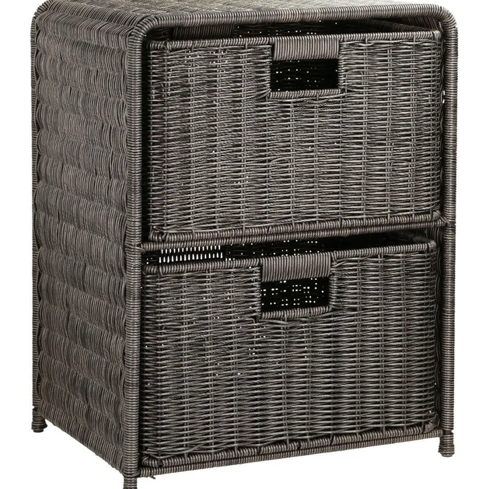 Hylly 2 korilla Home4You BASILE 40x30xK53 cm, tummanruskea