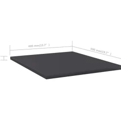 Hyllylevyt 8 kpl harmaa 40x50x1,5 cm lastulevy