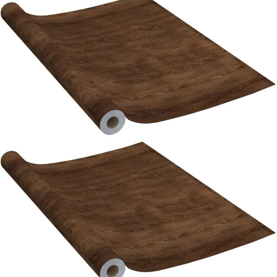 Itseliimautuvat huonekalukalvot 2 kpl tumma tammi 500x90 cm