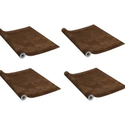 Itseliimautuvat ovikalvot 4 kpl tumma tammi 210x90 cm pvc