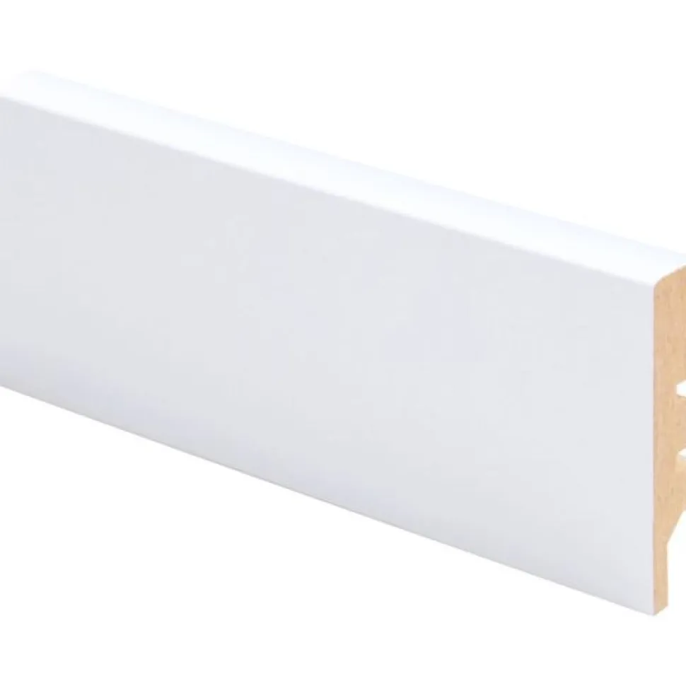 Jalkalista Maler R2 Aava 12x58x2750mm MDF valkoinen