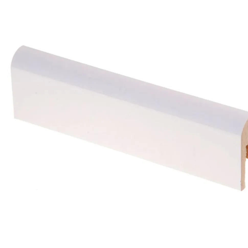 Jalkalista Maler R10 Pyörre 12x42x2750mm MDF valkoinen