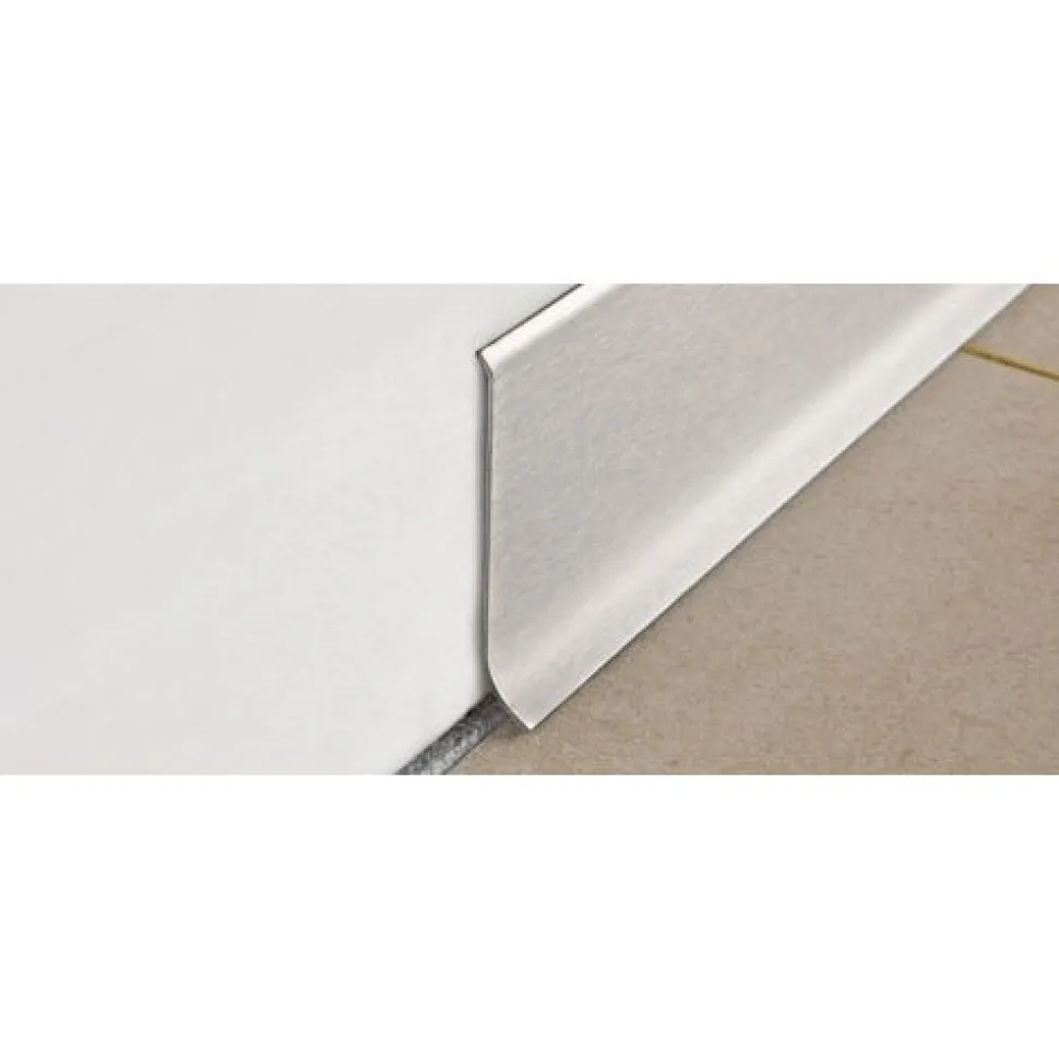 Jalkalista Progress Profiles Skirting 2m 60mm harjattu teräs
