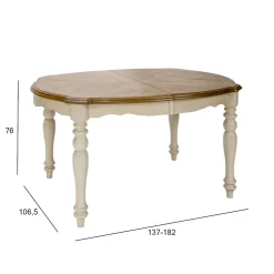 Jatkettava ruokapöytä Home4You Lily 137/182x106,5cm tammi