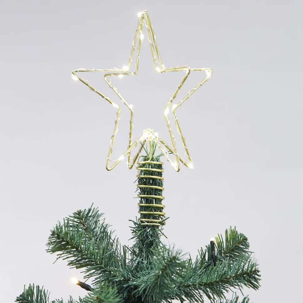 Joulukuusen latvatähti Nordic Winter 3D LED-valolla ja liiittimellä 25x19x19cm