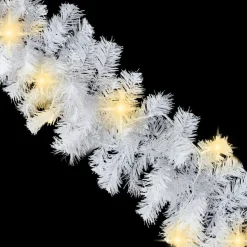 Jouluköynnös LED-valoilla, 10 m, valkoinen
