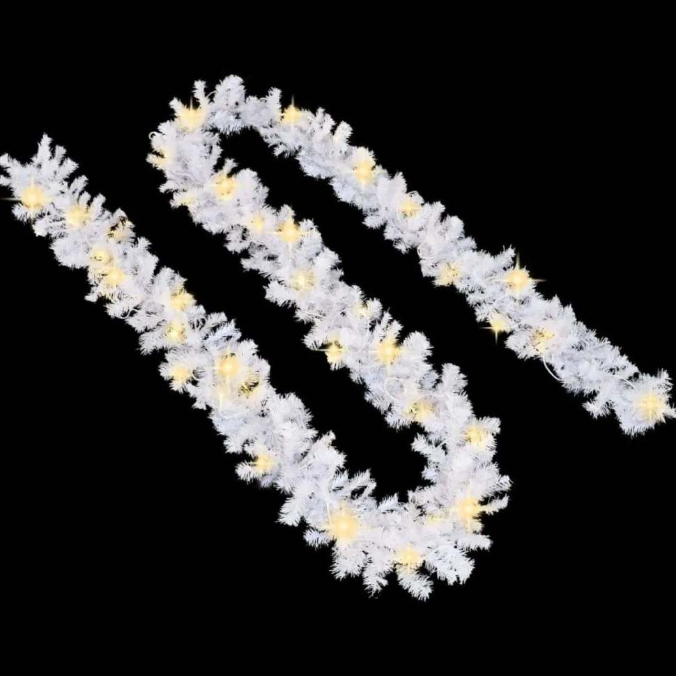 Jouluköynnös LED-valoilla, 5 m, valkoinen