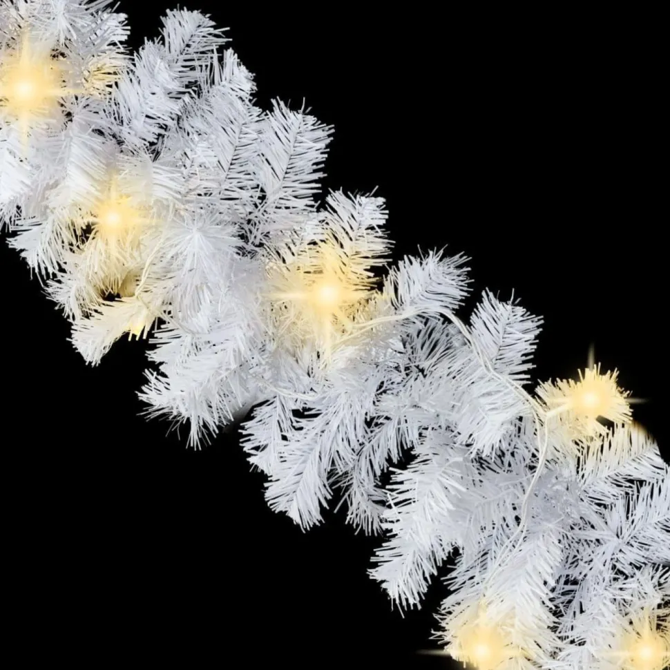 Jouluköynnös LED-valoilla, 5 m, valkoinen