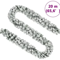 Jouluseppele lumihuurteella, vihreä, 20 m, PVC