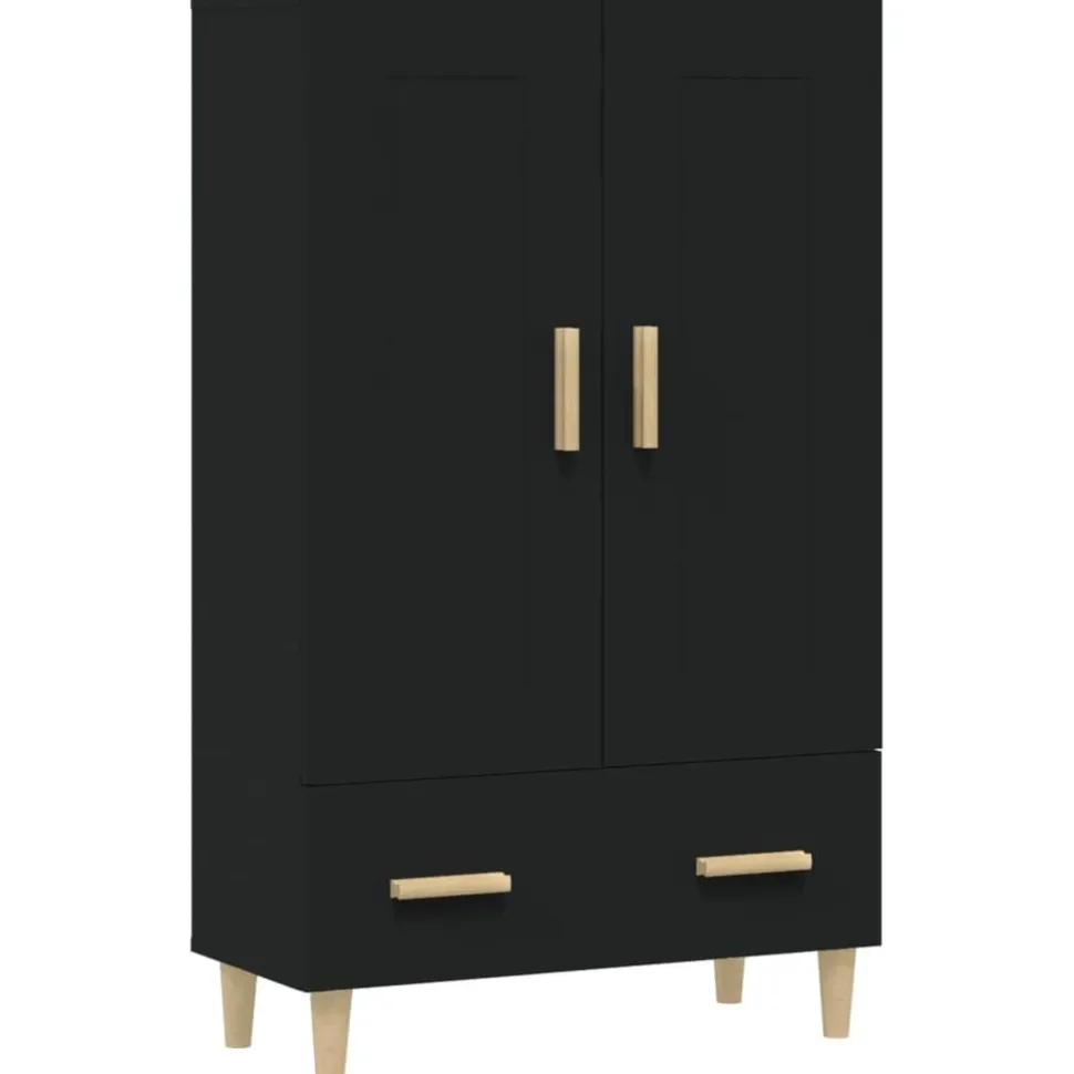 Kaappi peiliovilla 70x31x115 cm tekninen puu eukalyptuspuu/betoninharmaa