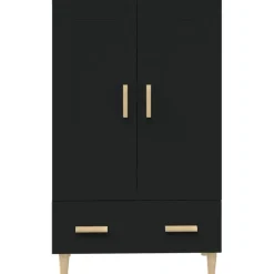 Kaappi peiliovilla 70x31x115 cm tekninen puu eukalyptuspuu/betoninharmaa