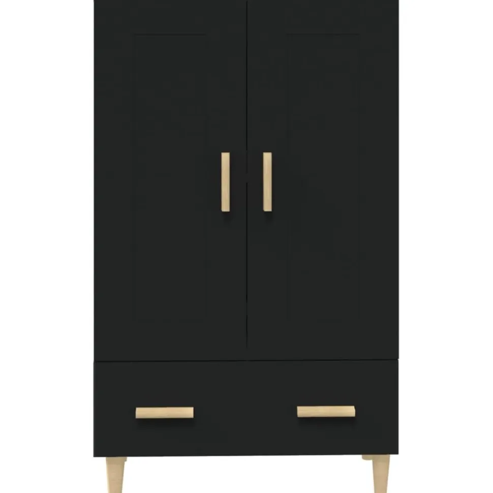 Kaappi peiliovilla 70x31x115 cm tekninen puu eukalyptuspuu/betoninharmaa