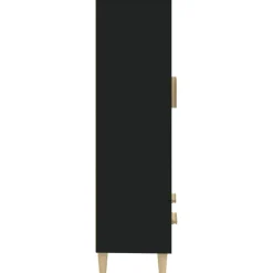 Kaappi peiliovilla 70x31x115 cm tekninen puu eukalyptuspuu/betoninharmaa