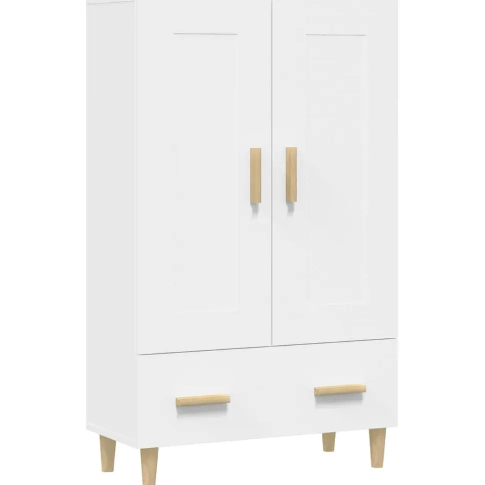 Kaappi peiliovilla 70x31x115 cm tekninen puu eukalyptuspuu/betoninharmaa