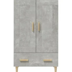 Kaappi peiliovilla 70x31x115 cm tekninen puu eukalyptuspuu/betoninharmaa