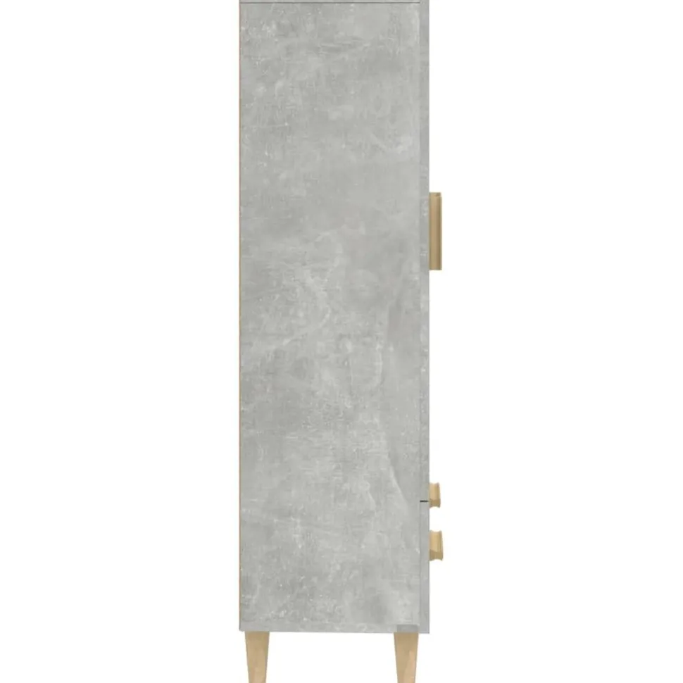 Kaappi peiliovilla 70x31x115 cm tekninen puu eukalyptuspuu/betoninharmaa