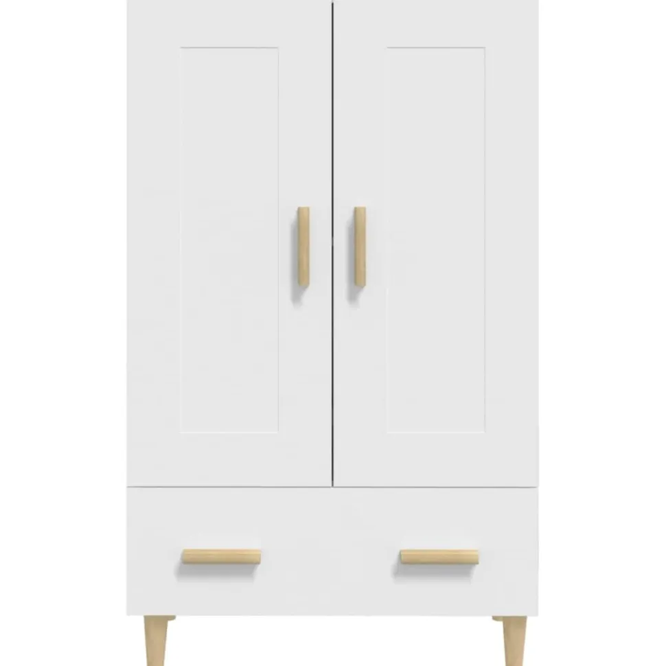 Kaappi peiliovilla 70x31x115 cm tekninen puu eukalyptuspuu/betoninharmaa