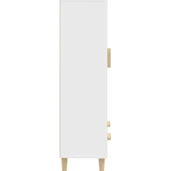 Kaappi peiliovilla 70x31x115 cm tekninen puu eukalyptuspuu/betoninharmaa