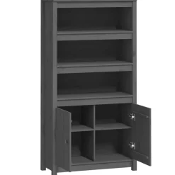 Kaappi 80x35x154 cm mänty musta