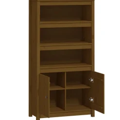 Kaappi 80x35x154 cm mänty musta