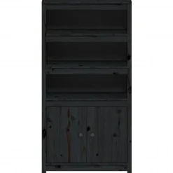 Kaappi 80x35x154 cm mänty musta
