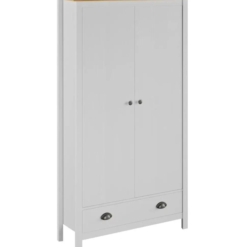 Kaksiovinen vaatekaappi hill range valkoinen 89cm