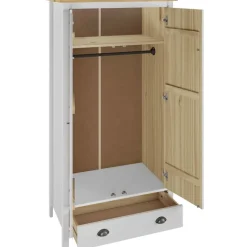 Kaksiovinen vaatekaappi hill range valkoinen 89cm