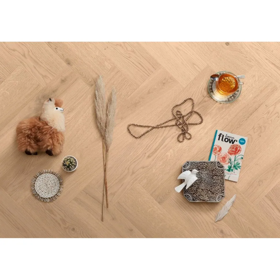 Kalanruotoparketti Meister PS500 Authentic Off-White Oak, ultramattalakattu, harjattu