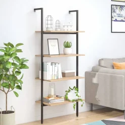 Kalteva hylly, 64x34x120-185cm, eri kokoja ja värejä
