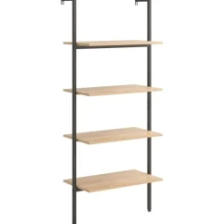 Kalteva hylly, 64x34x120-185cm, eri kokoja ja värejä