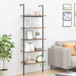 Kalteva hylly, 64x34x120-185cm, eri kokoja ja värejä