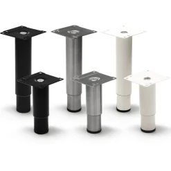 Kalustejalka Grip Rim 80-130 mm harjattu ruostumaton teräs