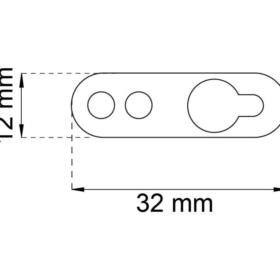 Kalustekannatin Habo 642 32x12mm sinkitty