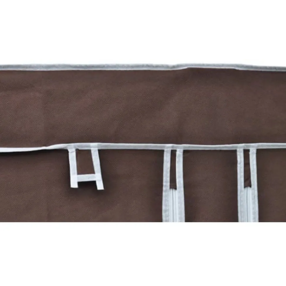 Kankaasta valmistettu vaatekaappi ruskea 110cm