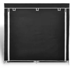 Kankainen kenkäkaappi ovella 115 x 28 x 110 cm musta