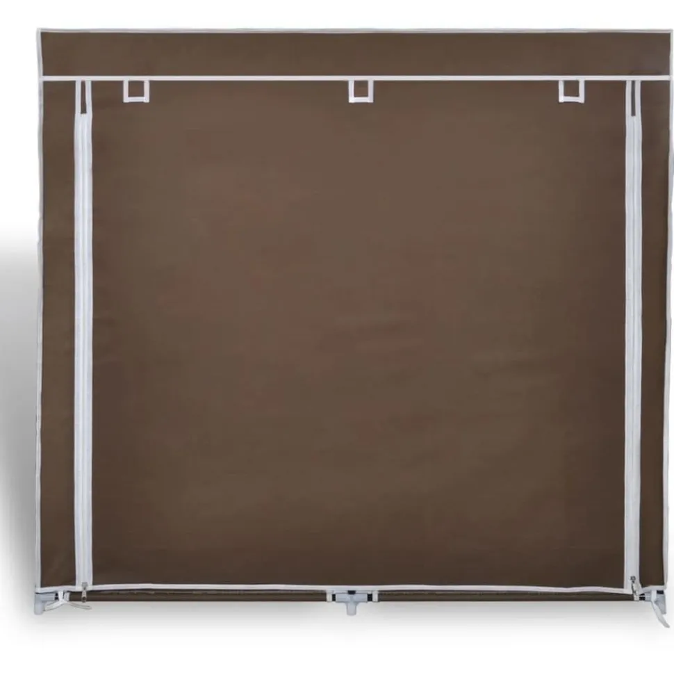 Kankainen kenkäkaappi ovella 115 x 28 x 110 cm ruskea