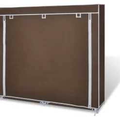 Kankainen kenkäkaappi ovella 115 x 28 x 110 cm ruskea