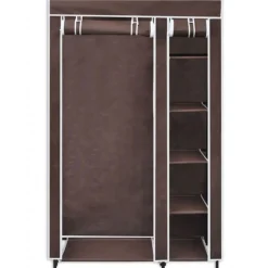 Kankaiset vaatekaapit 2 kpl ruskea 110cm