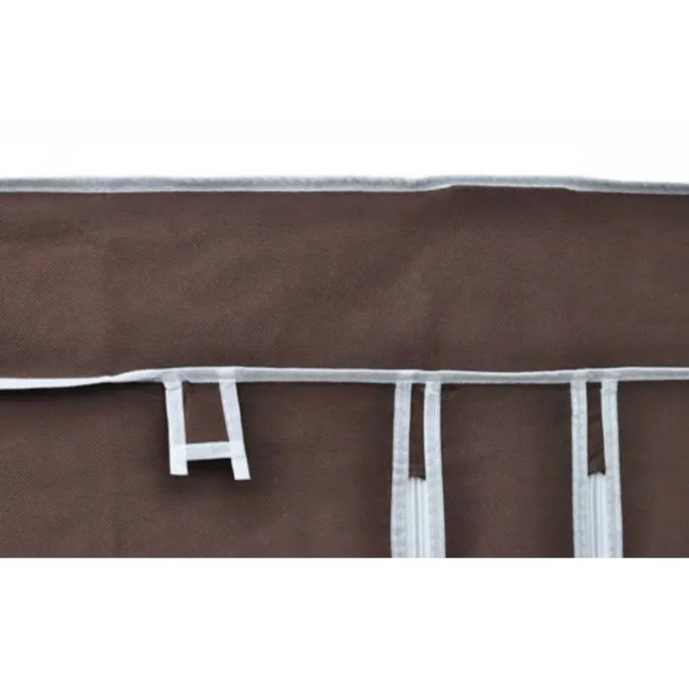 Kankaiset vaatekaapit 2 kpl ruskea 110cm