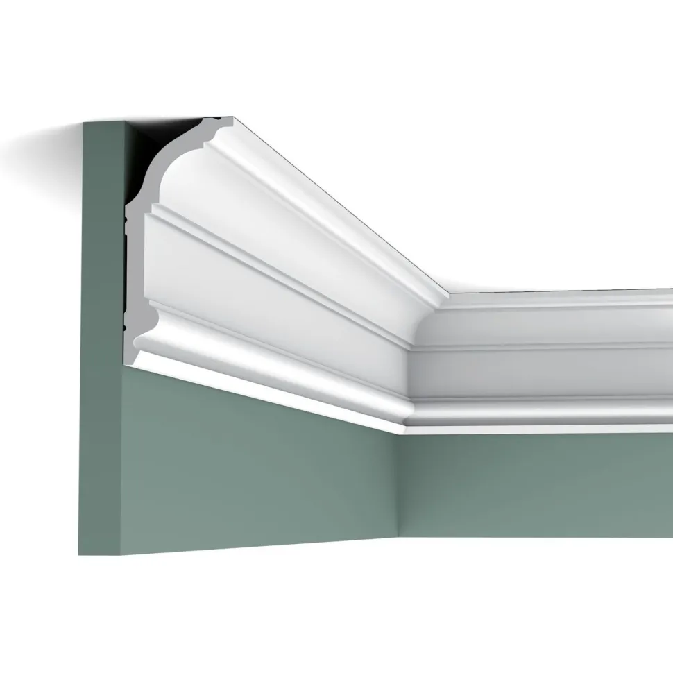 Kattolista Orac Decor C339 64x141x2000 mm polyuretaani valkoinen