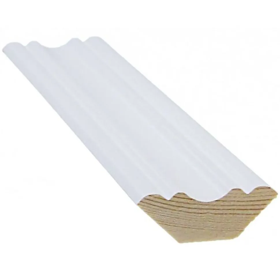 Kattolista Cent 14x40x3300 mm koriste mänty valkoinen
